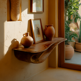 Aurelin Flow Solid Wood Floating Wall Shelf - Timberustic Floating Wall Shelf