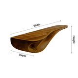 Aurelin Flow Solid Wood Floating Wall Shelf - Timberustic Floating Wall Shelf