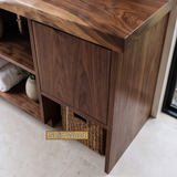 Aurelin Handcrafted Solid Wood Freestanding Bathroom Vanity with Drawers - Timberustic Freestanding Bathroom Vanity with Drawers