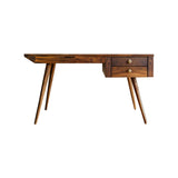 Aurelin Mid-Century Solid Wood Desk with Drawers