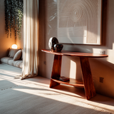 Aurelin Ovalcrest Solid Wood Console Table