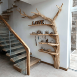 Aurelin Rooted Solid Wood Tree Bookshelf