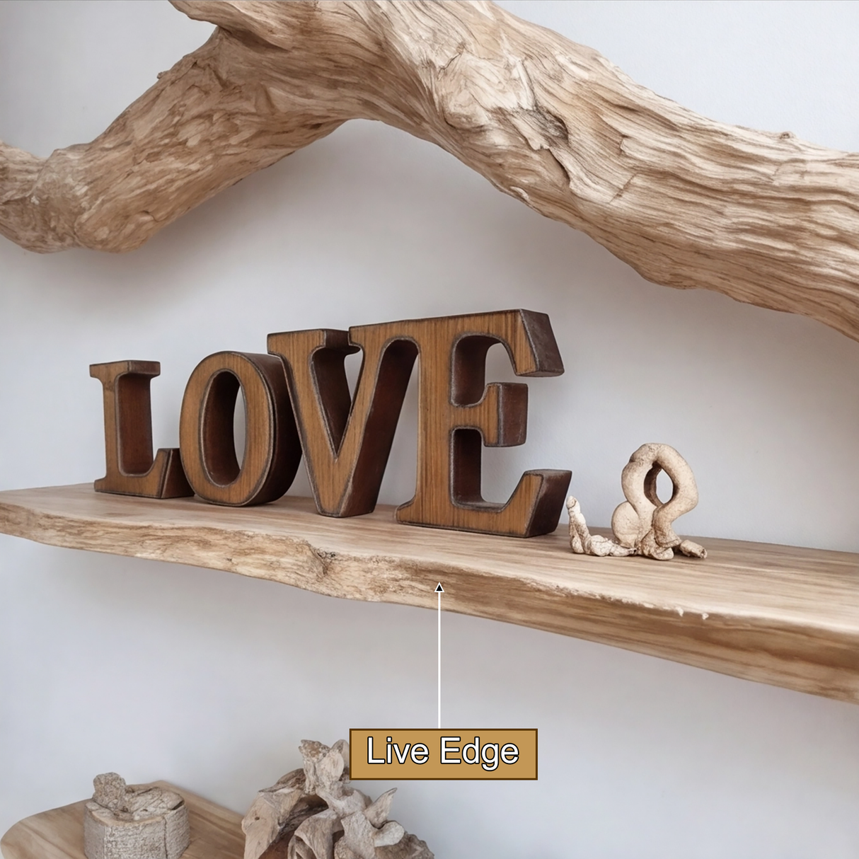 Aurelin Rooted Solid Wood Tree Bookshelf - Timberustic Tree Bookshelf