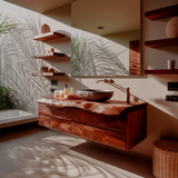 Aurelin Tide Live Edge Floating Bathroom Vanity with Drawers