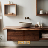 Aurelion Live Edge Solid Wood Floating Bathroom Vanity with Drawers SPA943999 - Timberustic Floating Bathroom Vanity With Drawers