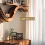 Aurelion Sculpted Solid Wood Floating Shelf - Timberustic Floating Shelf