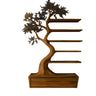 Aureliorn Sculpted Solid Wood Tree Bookshelf with Drawers Brown - Timberustic Tree Bookshelf