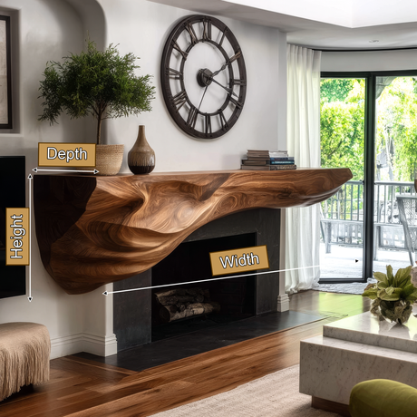 Aurelios Handcrafted Fireplace Mantel Shelf SPA925320 - Timberustic Fireplace Mantel Shelf