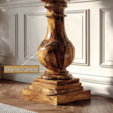 Aurelis Handcrafted Solid Wood Pedestal Stand - Timberustic Pedestal Stand