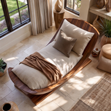Aurelith Handcrafted Solid Wood Chaise Lounge - Timberustic Chaise Lounge