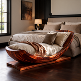 Aurelith Handcrafted Solid Wood Chaise Lounge Mahogany - Timberustic Chaise Lounge