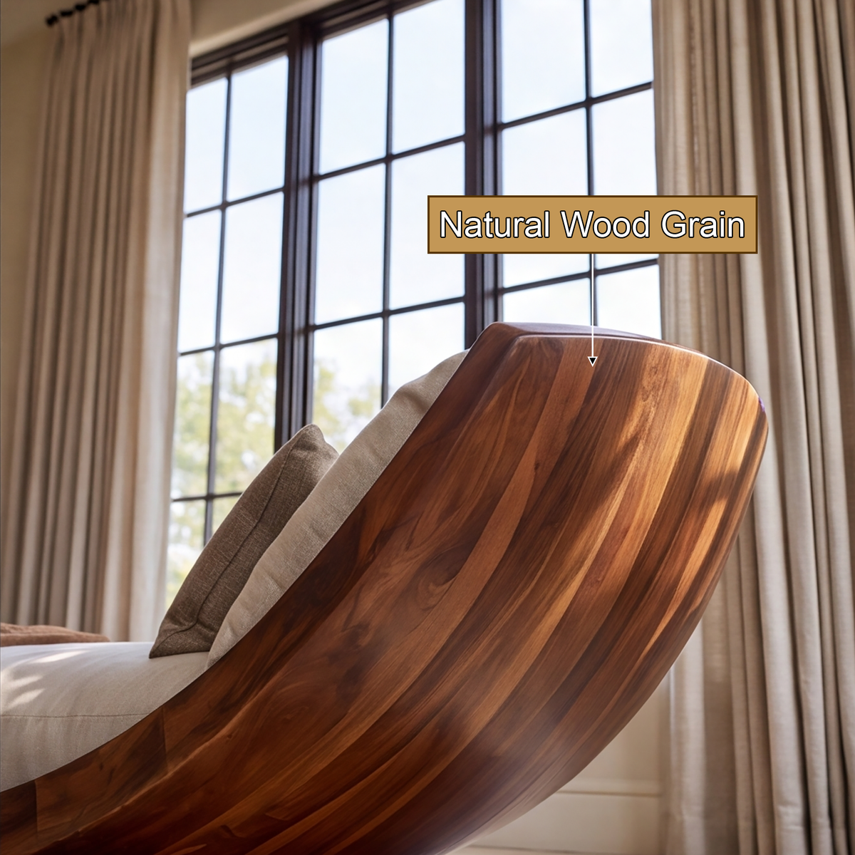 Aurelith Handcrafted Solid Wood Chaise Lounge - Timberustic Chaise Lounge