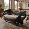 Aurelith Handcrafted Solid Wood Sofa Black - Timberustic Sofa
