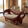 Aurelith Handcrafted Solid Wood Sofa Mahogany - Timberustic Sofa