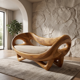 Aurelith Handcrafted Solid Wood Sofa Teak - Timberustic Sofa