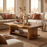 Aurelith Live Edge Solid Wood Coffee Table Brown - Timberustic Coffee Table