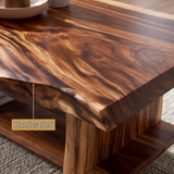 Aurelith Live Edge Solid Wood Coffee Table - Timberustic Coffee Table