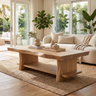 Aurelith Live Edge Solid Wood Coffee Table Natural Oak - Timberustic Coffee Table
