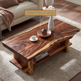 Aurelith Live Edge Solid Wood Coffee Table - Timberustic Coffee Table