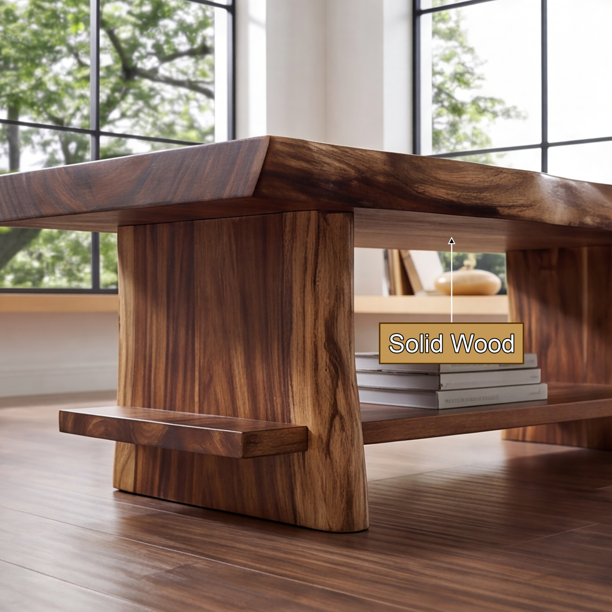 Aurelith Live Edge Solid Wood Coffee Table - Timberustic Coffee Table