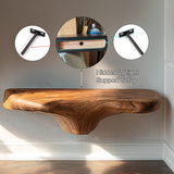 Aurelith Live Edge Solid Wood Mushroom Floating Shelf SPA945958 - Timberustic Floating Shelf