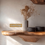 Aurelith Live Edge Solid Wood Mushroom Floating Shelf SPA945958 - Timberustic Floating Shelf