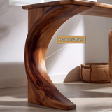 Aurelith Sculpted Solid Wood Desk with Drawers - Timberustic Desk With Drawers