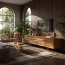 Aurelith Sculpted Solid Wood TV Cabinet Teak - Timberustic TV Cabinet