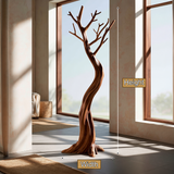 Aurelith Sculpted Solid Wood Tree Coat Rack - Timberustic Tree Coat Rack