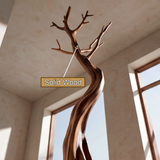 Aurelith Sculpted Solid Wood Tree Coat Rack - Timberustic Tree Coat Rack