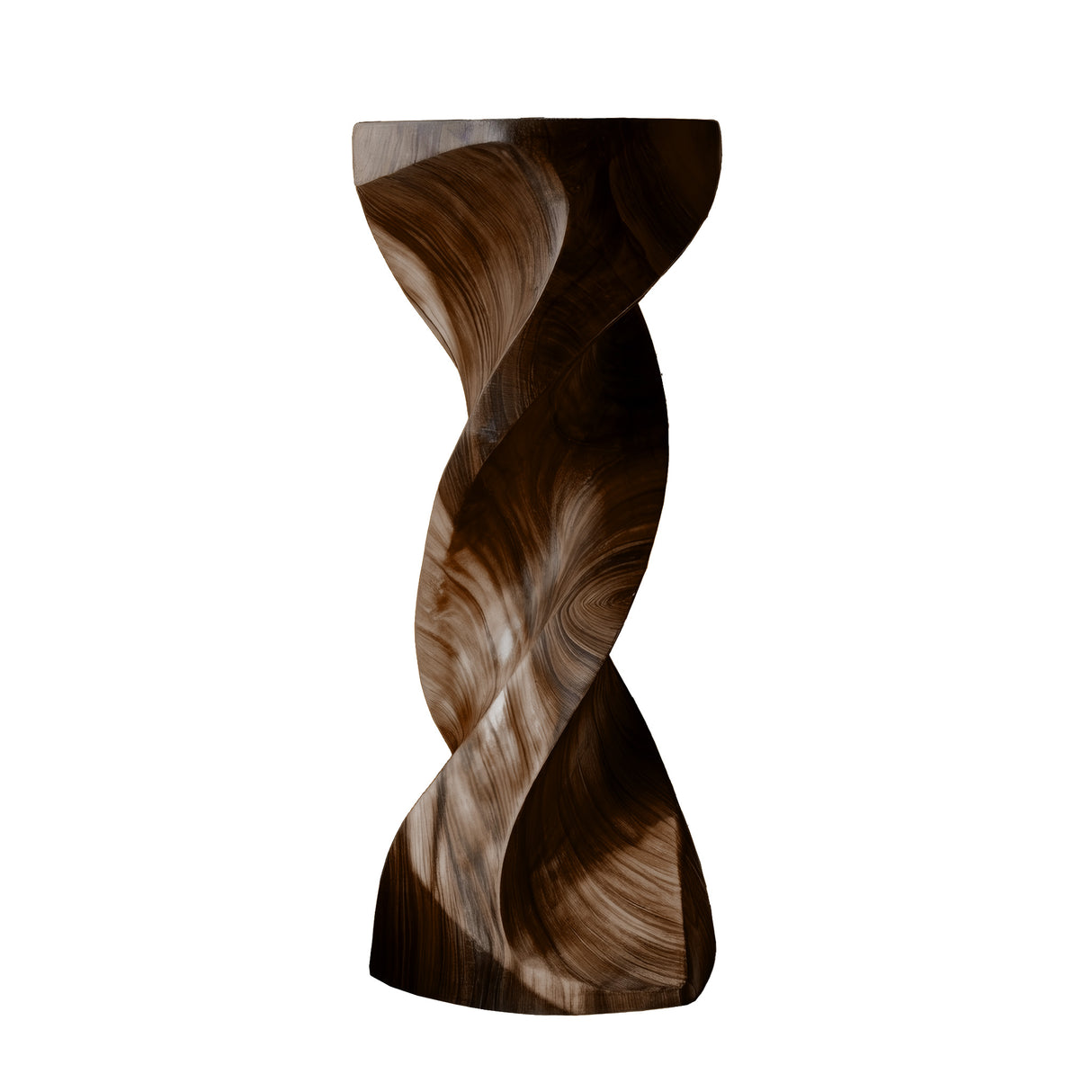 Aurelium Solid Wood Pedestal Stand Dark Walnut - Timberustic Pedestal Stand