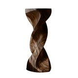 Aurelium Solid Wood Pedestal Stand Dark Walnut - Timberustic Pedestal Stand
