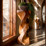Aurelium Solid Wood Pedestal Stand - Timberustic Pedestal Stand