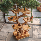 Aurellan Handcrafted Tree Branch Parrot Stand SPA324650 - Timberustic Tree Branch Parrot Stand