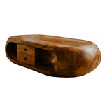 Aurellis Sculpted Solid Wood Coffee Table Brown - Timberustic Coffee Table