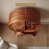 Aurellith Sculpted Solid Wood Bar Cabinet - Timberustic Wine Cabinet