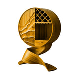 Aurellith Sculpted Solid Wood Bar Cabinet Teak - Timberustic Wine Cabinet