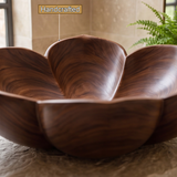 Aurelora Handcrafted Solid Wood Flower Vessel Sink - Timberustic Vessel Sinks