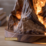 Aurelpeak Sculpted Solid Wood Mountain Table Lamp SPA355312