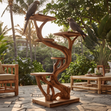 Aurelthorn Handcrafted Tree Branch Parrot Stand SPA572106 - Timberustic Tree Branch Parrot Stand
