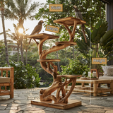 Aurelthorn Handcrafted Tree Branch Parrot Stand SPA572106 - Timberustic Tree Branch Parrot Stand