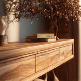 Aurelthorn Sculpted Solid Wood Console Table