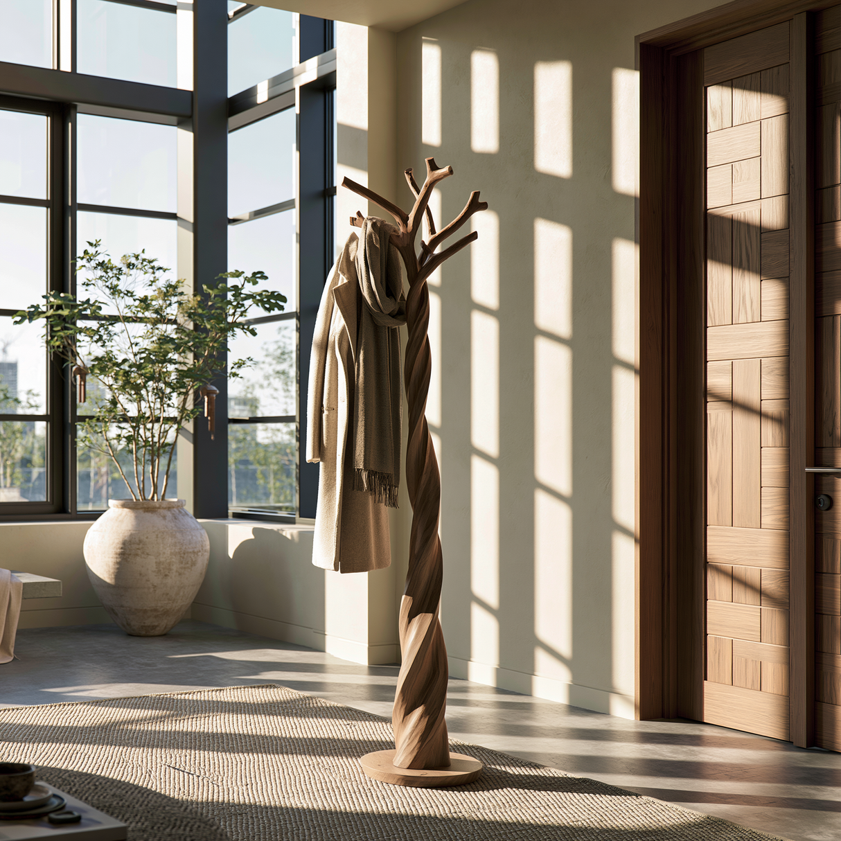 Aurelthorn Sculpted Solid Wood Tree Coat Rack - Timberustic Tree Coat Rack