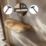 Aurem Hollow Live Edge Solid Wood Mushroom Floating Shelf SPA201024 - Timberustic Floating Shelf