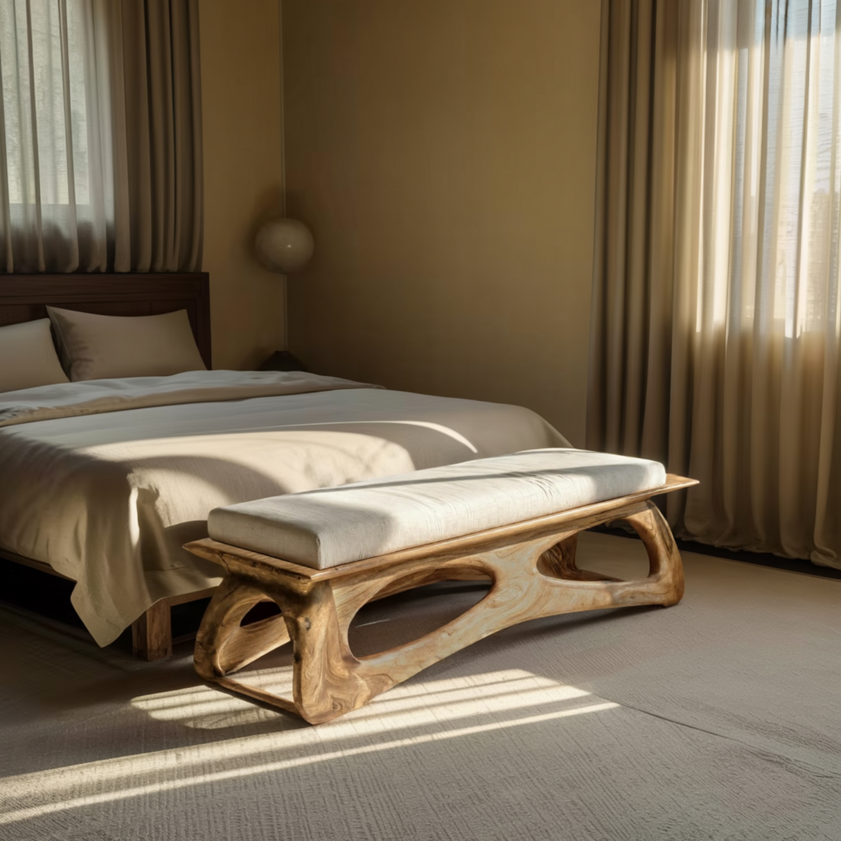 Auren Frame Solid Wood Bed Bench