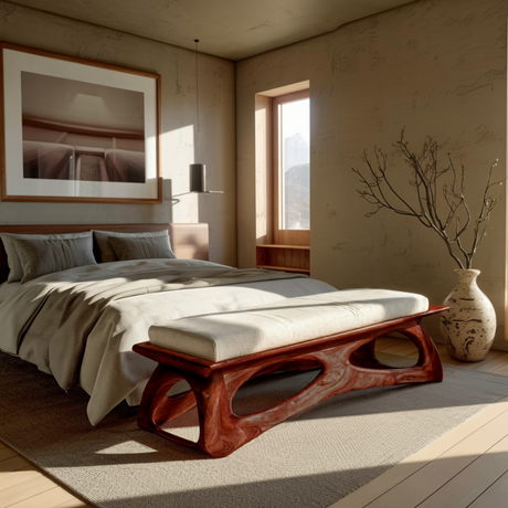 Auren Frame Solid Wood Bed Bench