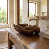 Auren Handcrafted Solid Wood Hands-Shaped Vessel Sink