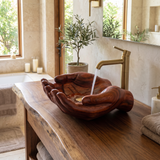 Auren Handcrafted Solid Wood Hands-Shaped Vessel Sink
