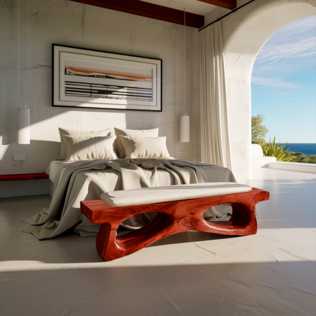 Auren Hollow Artisan Wood Bed Bench