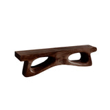 Auren Hollow Artisan Wood Bed Bench Dark Walnut - Timberustic Bed Bench